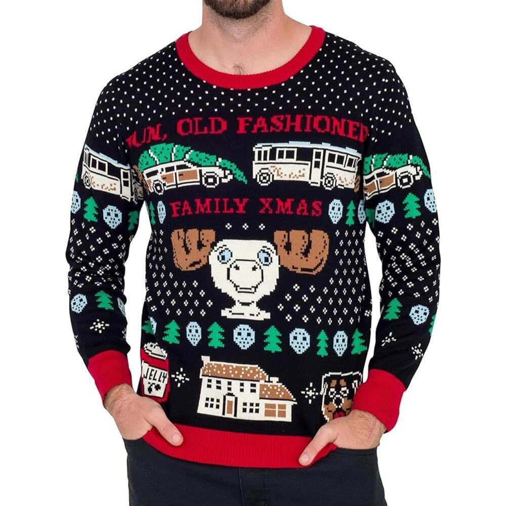 National Lampoon Christmas Vacation Men's Griswold Family Christmas Sweater XL